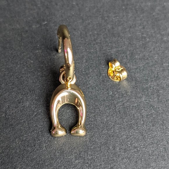 NWT Coach 359753 C Charm Huggie Earrings - Picture 9 of 11